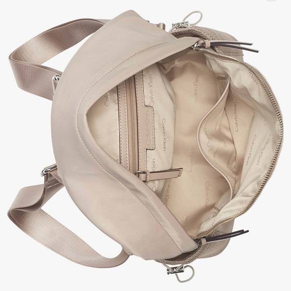 Calvin KLEIN Jessie Mesh Side Pocket Nylon Backpack - Picture 4 of 9